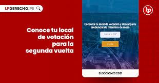 ¡elige tu local de votación! Elecciones2021 Conoce Tu Local De Votacion Para La Segunda Vuelta Lp