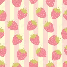 Cute pink strawberry by angoart | redbubble. Cute Strawberry Seamless Pattern On Stripe Background Vector Royalty Free Cliparts Vectors And Stock Illustration Image 97378457