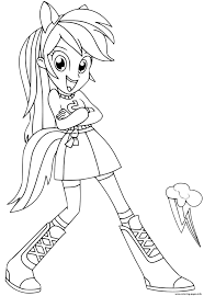 Rainbow dash coloring pages are a fun way for kids of all ages to develop creativity, focus, motor skills and color recognition. My Little Pony Equestria Girls Rainbow Dash Neighborhood
