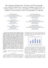 PDF) Developing Indonesian corpus of pornography using simple NLP-text  mining (NTM) approach to support government anti-pornography program