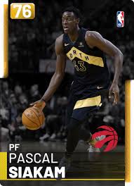 Gear, pascal siakam, basketball player, nba draft, toronto raptors, sports, nba finals, national basketball association awards transparent background png clipart. Pascal Siakam 76 Nba 2k19 Myteam Gold Card 2kmtcentral