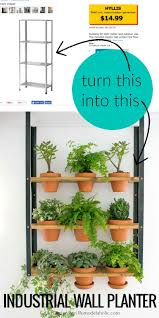Ikea Hack Turn An Inexpensive Hyllis Metal Shelf Into An Industrial Wall Planter Great For Housepl Industrial Wall Planters Wall Planters Indoor Wall Planter