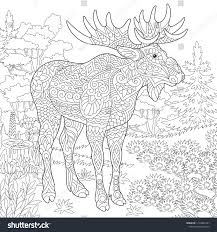 Free hanukkah coloring pages for toddlers vnspn. Moose Colouring Page