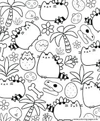 155 halloween pictures to print and color. Pusheen Therapy For Adults Coloring Pages Printable