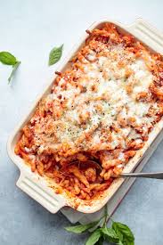Cheesy Chicken Parmesan Pasta Bake Love And Olive Oil Recipe Chicken Parmesan Pasta Bake Chicken Pasta Bake Chicken Parmesan Pasta