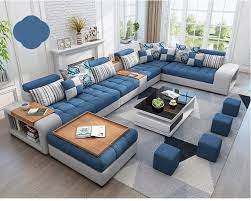 Jul 07, 2020 · we polled interior designers to find the best sofas under $1000 (plus a few under $700) from urban outfitters, article, modway, west elm, crate & barrel, cb2, and more. Modern Home Living Room Furniture Navy Blue Couch U Shaped Fabric Sofa Set Muebles Para Sala Buy European Sitting Room Oversized Sectional Sofa Set Wholesale Divani 7 Seaters Lounge With Footstools Custom Full