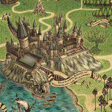 Bestell jetzt harry potter poster! Map Of Hogwarts Poster Harry Potter Graphic Artwork Minalima