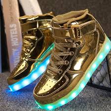 Bright Led Shoes Shoes Led Light Up Shoes Gold Kids Adult Poshmark