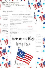 It's like the trivia that plays before the movie starts at the theater, but waaaaaaay longer. American Flag Trivia Pack Year Round Homeschooling