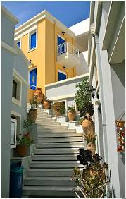 Plakias Crete Maison Grecque Grece Paysage Escalier Exterieur
