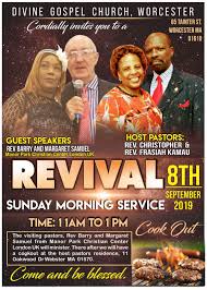 Divine Gospel Church Worcester Revival Sunday Morning Sept 8 2019 with Rev  Barry & Margaret Samuel from UK Archives