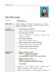 Use these 18 free cv templates + cv writing tips to write your own cv. Biology Teacher