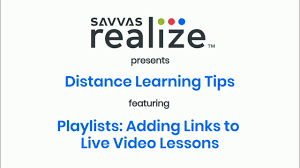 Students can view their content and. Savvas Realize Playlists Adding Links To Live Video Lessons Youtube