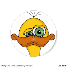 Bird With Crazy Hair Cartoon Funny Odd Duck Cartoon Classic Round Sticker Zazzle Com Duck Cartoon Odd Duck Cartoon Chicken