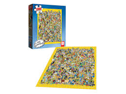 Most jigsaw puzzles are square, rectangular, or round, with edge pieces that have one side that is either straight or smoothly curved to create this shape, plus four corner pieces if the puzzle is. The Simpsons Cast Of Thousands 1000 Piece Puzzle
