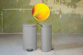 Homz large decorative storage rattan bin is made from strong and durable plastic material that will withstand ongoing use. Pedal Bin Flatback 40 Litre Mineral Concrete Grey Brabantia