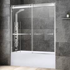 We did not find results for: á… Woodbridge Frameless Bathtub Shower Doors 56 60 Width X 62 Height With 3 8 10mm Clear Tempered Glass 2 Ways Opening Double Sliding In Brushed Nickel Finish Woodbridge