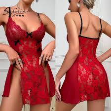 Sfy3555 porno kadın seksi Nightie iç çamaşırı dantel & Mesh Babydolls  şeffaf pijama seksi gece elbisesi kadınlar için erotik iç çamaşırı