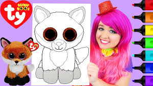 You can use our amazing online tool to color and edit the following beanie boos coloring pages only. Coloring Ty Beanie Boos Fox Slick Coloring Page Prismacolor Markers Kimmi The Clown Youtube