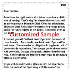 Scholastic Book Order Parent Letter Donation Letter Letter To Parents Scholastic Book