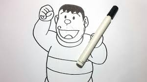 Cara menggambar manusia tahap 6. Cara Menggambar Giant Doraemon Youtube
