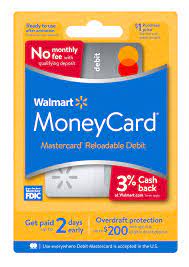 The walmart moneycard is a prepaid card that works just like a debit card, and it's loaded with your own money. Reloadable Debit Card Account That Earns You Cash Back Walmart Moneycard