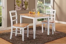 A 48 inch round dining table ensures four people are comfortable during the meal, and a 60 inch dining table provides plenty of room for serving dishes as well as place settings. Amazon Com International Concepts Dining Set 30 White Natural Table Chair Sets