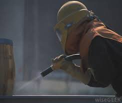 The first step in the frame refinishing process is the sandblasting of the metal frame. What Are The Best Tips For Sandblasting Wood With Pictures