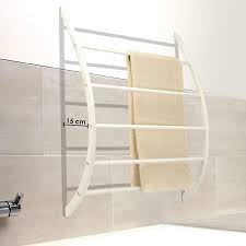 Porte Serviette Pour Fixation Murale Assorti De 5 Barres En Metal Blanc Fixation Murale Porte Serviette Mural Parement Mural