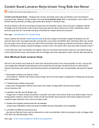 Maybe you would like to learn more about one of these? Pdf Surat Lamaran Kerja Umum Cara Madia Academia Edu