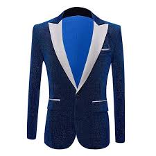 Black And Silver Suit Jacket Men S Fashion Shiny Purple Gold Red Black Silver Gray Suit Jacket Wedding Groom Prom Singers Blazers Men Blazer Slim Fit In 2020 Grey Suit Jacket Dress Suits For Men New Mens Suits