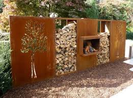 Bildergebnis Fur Sichtschutz Mit Brennholz Sichtschutzzaun Garten Trennwand Garten Und Garten