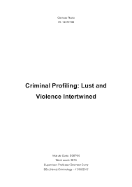 This time is necessary for searching and sorting links. Pdf Criminal Profiling Lust And Violence Intertwined Clarissa Rodio Academia Edu