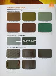 Color Chart Special Metal Composite Guangdong Bolliya