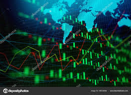 Creative Glowing Forex Chart Wallpaper Map Global Business