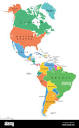 North and south america map hi-res stock photography and images ...