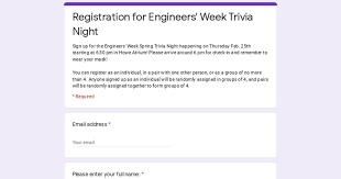 Built by trivia lovers for trivia lovers, this free online trivia game will test your ability to separate fact from fiction. Engineers Week Trivia Night Iastate