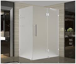The elegant design and an incredible range of sizes are combined in the unidoor for the look of custom glass at an unparalleled value. Aston Globalsen962ez Orb 672930 10 Bromleygs 66 25 To 67 25 X 30 375 X 72 Frameless Corner Hinged Shower Enclosure With Glass Shelves In Oil Rubbed Dailymail