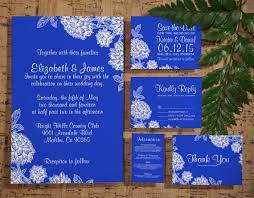 Elegant Cobalt Blue Wedding Invitation Set Suite Invites Save The Dat Cobalt Blue Wedding Invitation Royal Blue Wedding Invitations Green Wedding Invitations