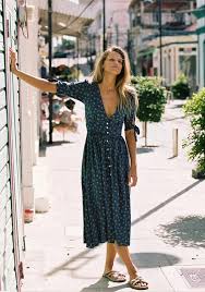 One Of Our Most Loved Fits With Tie Sleeves A Plunging Deep V Neckline And A Waist Cinching Fit Thi Midi Dress With Sleeves Navy Midi Dress Midi Dress Outfit