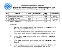 Jawatan kosong suruhanjaya perkhidmatan awam (spa). Jawatan Kosong Di Lembaga Kemajuan Ikan Malaysia Lkim Appkerja Malaysia