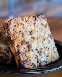 Chocolate instant pudding mix, vanilla instant pudding mix, cool whip and 5 more butterscotch layered pudding dessert food.com unsalted butter, granulated sugar, frozen fat free whipped topping and 5 more Seven Layer Bars