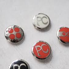 Bouton Design 70s Look 27mm Buttons Paradise Bouton Couture Pierre Cardin Rouge Cerise