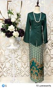 Kebaya brokat modern rok duyung jacquard minat hubungi wa via pinterest.com. Modern Kebaya 2021 Women S Fashion Muslimah Fashion Baju Kurung Sets On Carousell