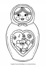 Russia Colouring Pages Matryoshka Doll Coloring Pages Russian Nesting Dolls