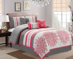 Black And Grey Comforter Set King Fuschia And Grey Bedding Grey Comforter Sets King Comforter Sets Comforter Sets