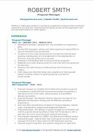 proposal manager resume samples