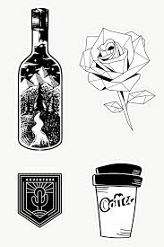 Black And White Png Sticker Download Premium Png Of Set Of Black And White Sticker Doodles Transparent In 2020 Black And White Stickers White Stickers Black And White Clouds