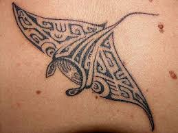 Tribal manta ray porcelain swimming pool mosaic (60 x 47, blue). What Does Manta Ray Tattoo Mean Represent Symbolism