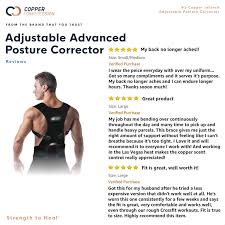 A posture corrector you can count on. Copper Compression Posture Corrector Support Back Brace Fit For Men Women